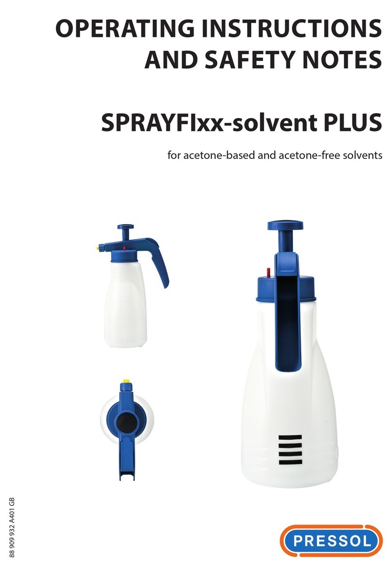 Pressol SPRAYFI Series OPERATING INSTRUCTIONS AND SAFETY NOTES Pressol SPRAYFI Series OPERATING INSTRUCTIONS AND SAFETY NOTES