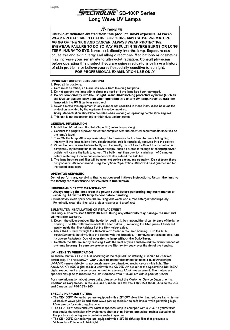 Spectroline SB-100P Series User manual