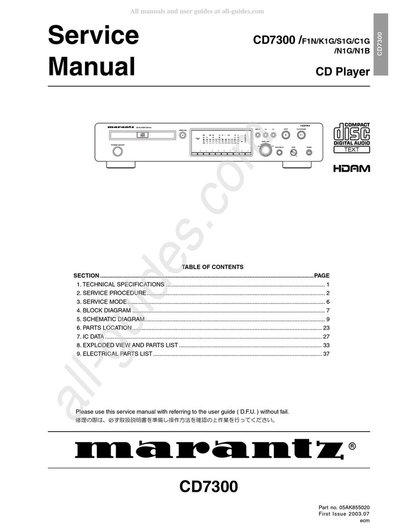 Marantz CD7300F1N User manual Marantz CD7300F1N User manual