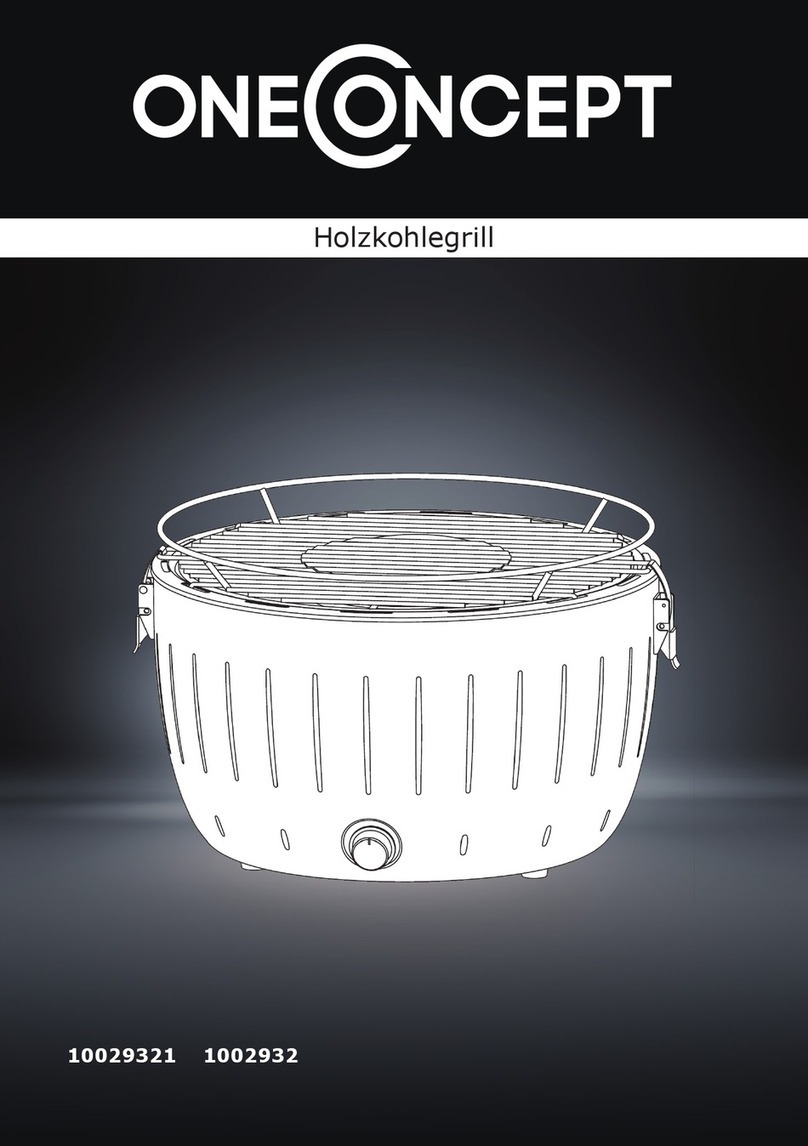 oneConcept Holzkohlegrill Assembly and Use