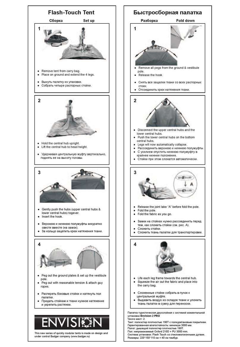 eVision Flash-Touch Tent manual