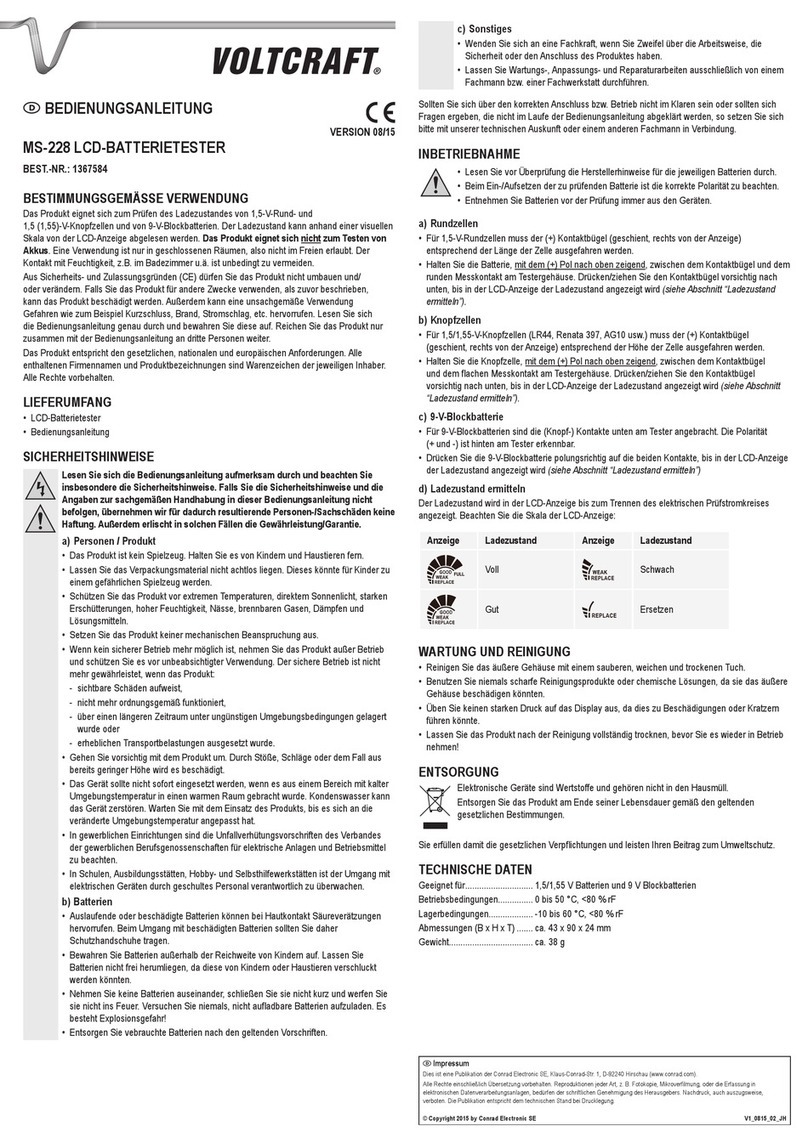 VOLTCRAFT MS-228 User manual