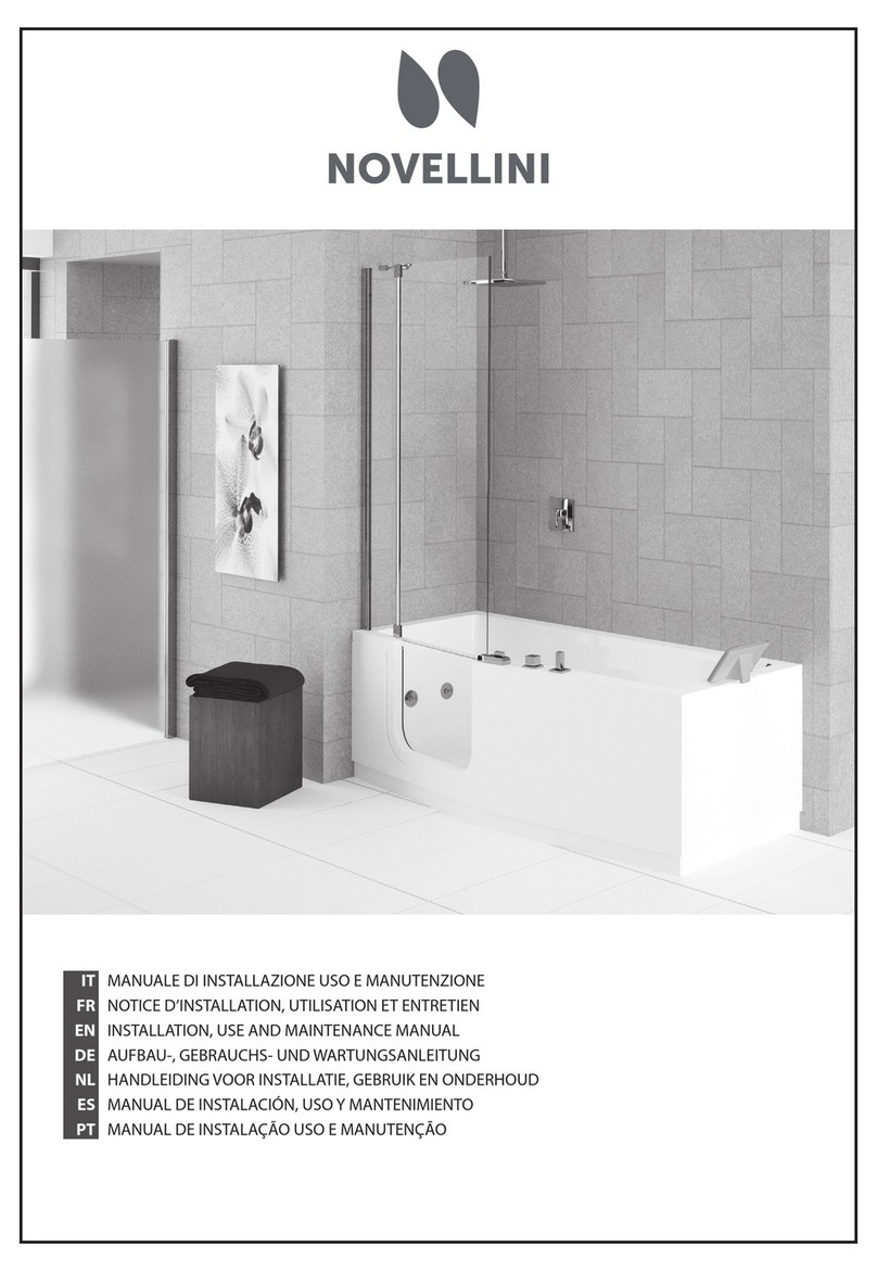 Novellini IRIS sx 600/20 Installation, use and maintenance manual
