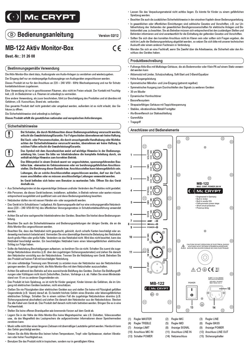 MC Crypt MB-122 User manual MC Crypt MB-122 User manual