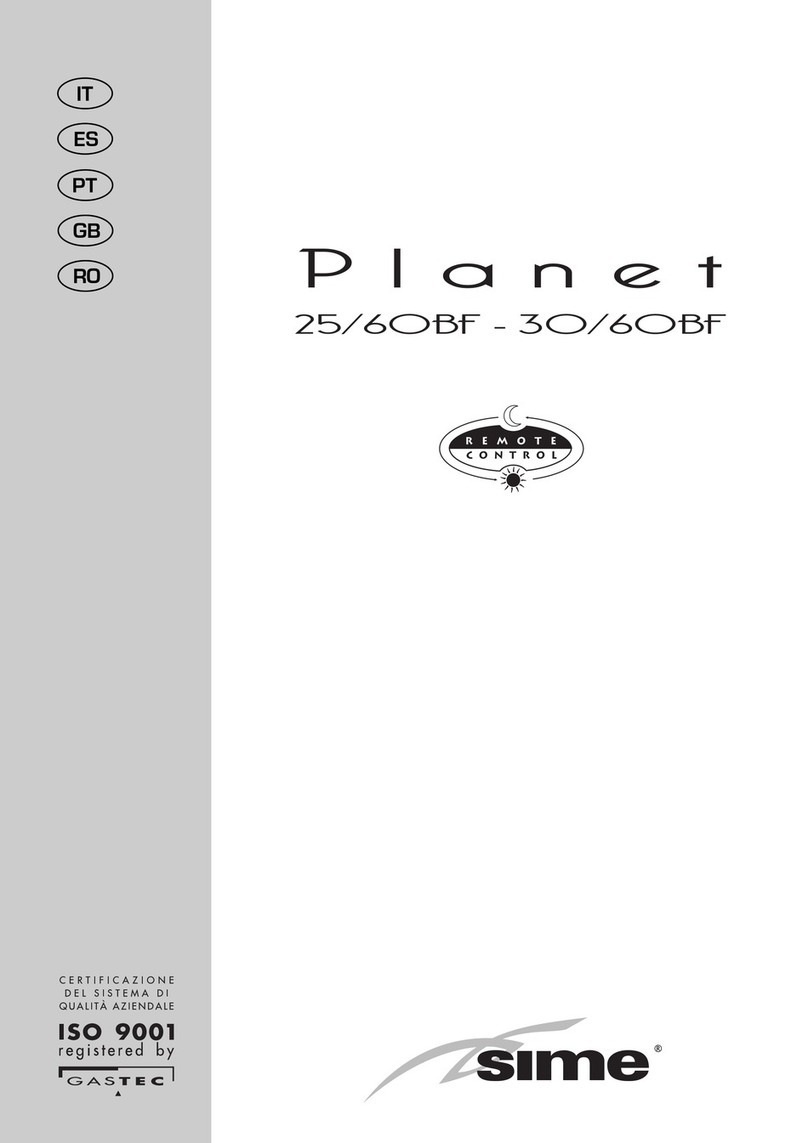 Sime PLANET 25/60 BF User manual
