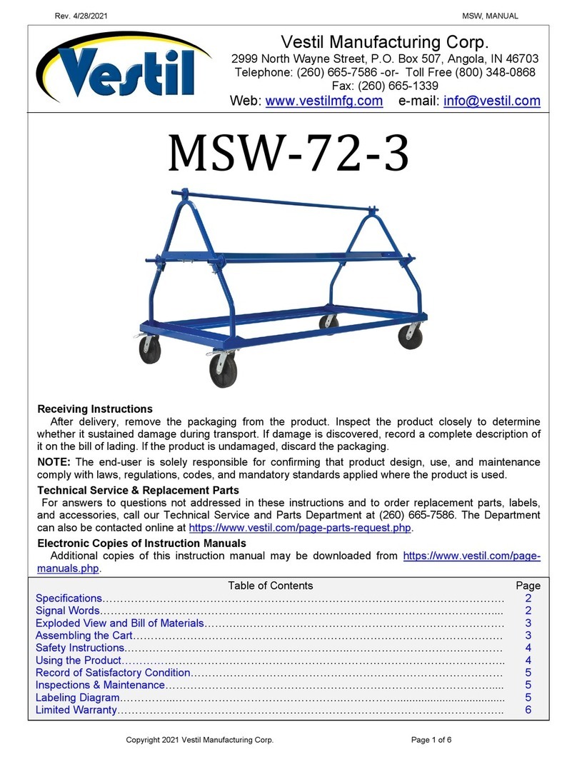 Vestil MSW Series manual