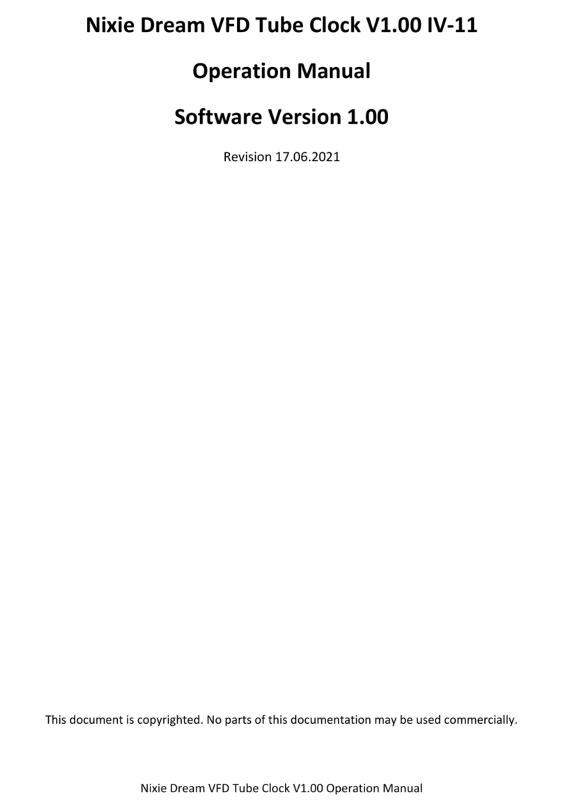 Nixie Dream V1.00 IV-11 User manual