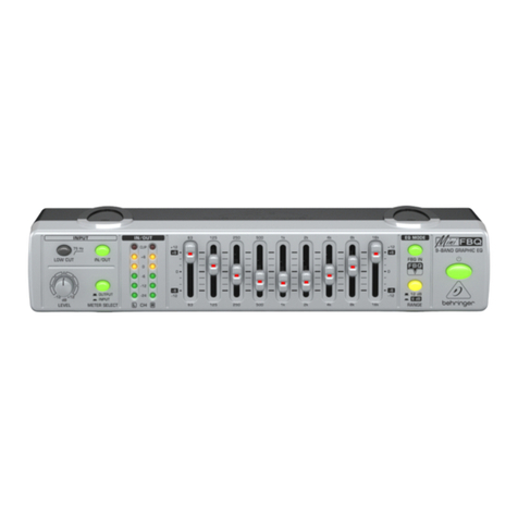 Behringer MiniFBQ FBQ800 User manual Behringer MiniFBQ FBQ800 User manual
