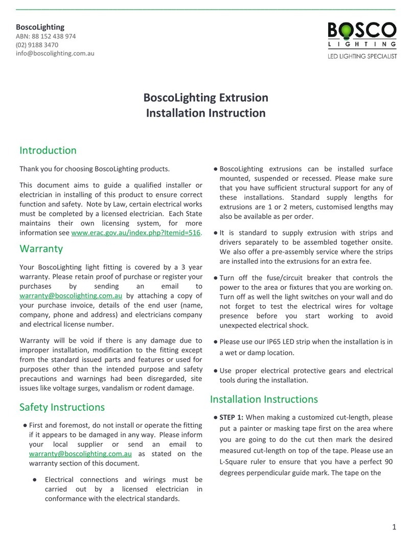 BoscoLighting Extrucsion User manual