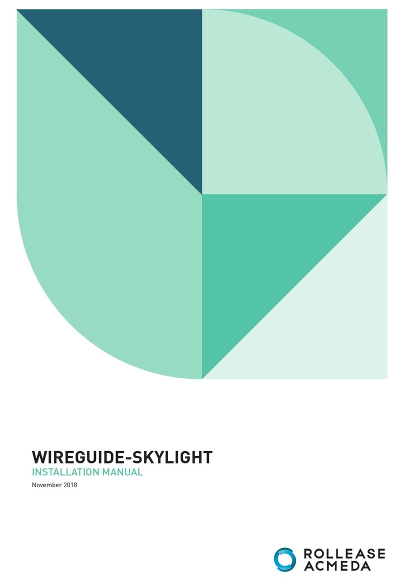 rollease acmeda WireGuide Skylight installation manual