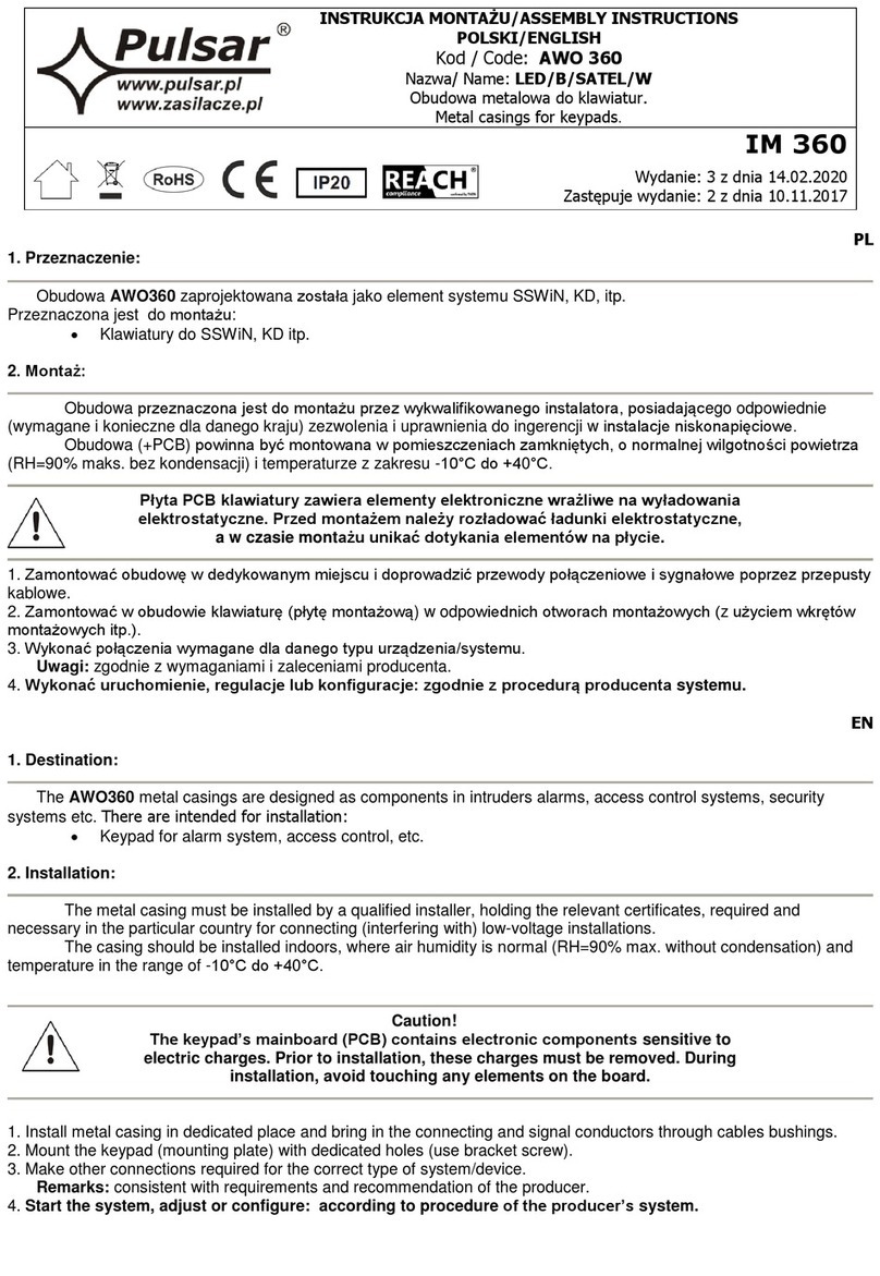 Pulsar AWO 360 Assembly instructions
