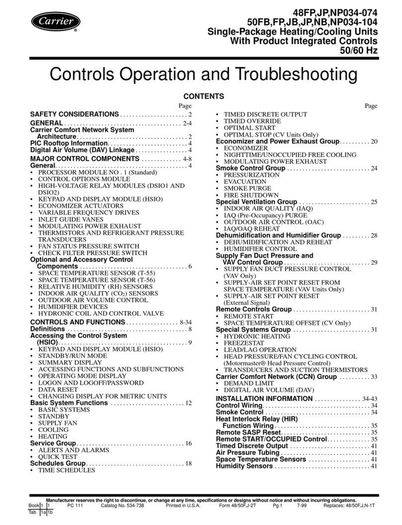 Carrier 48FP Operating instructions