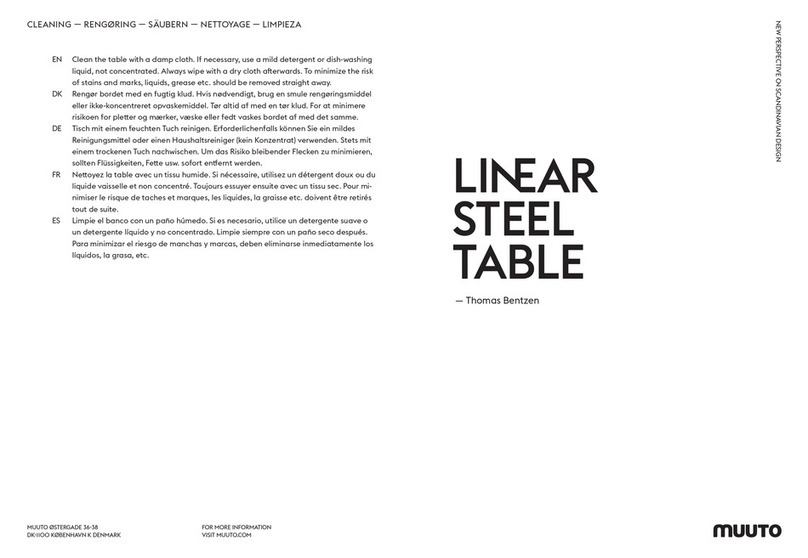muuto LINEAR STEEL TABLE Assembly instruction