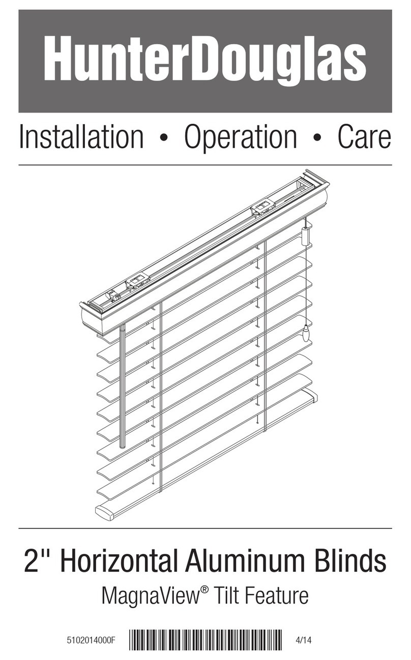 HunterDouglas 2" Horizontal Aluminum Blinds Installation operation care