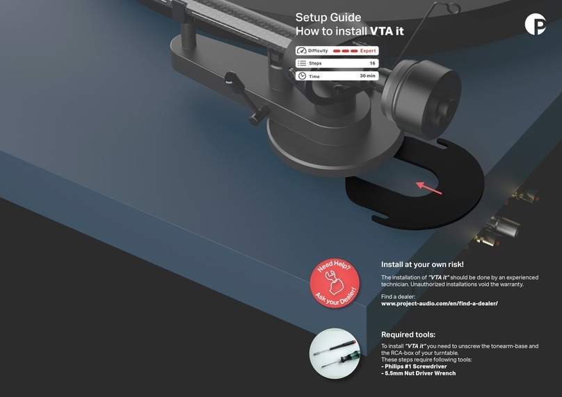 Pro-Ject Audio Systems VTA it User manual