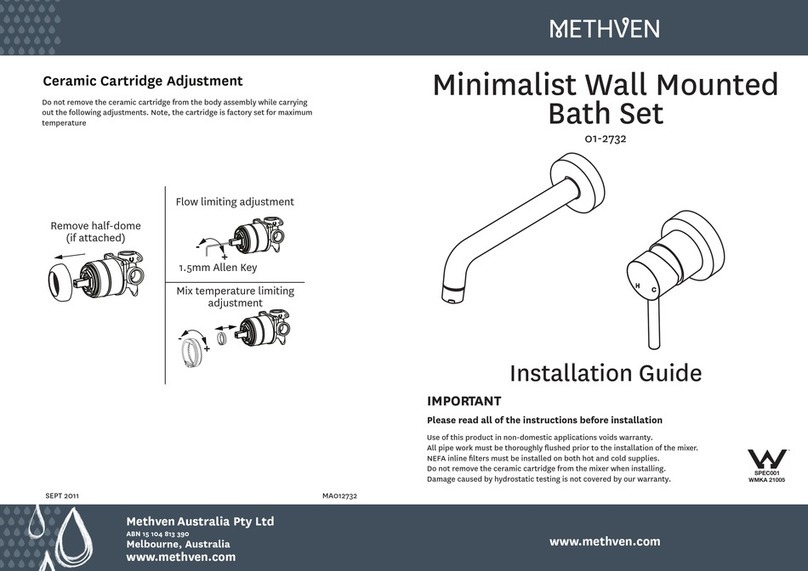 METHVEN 01-2732 installation guide