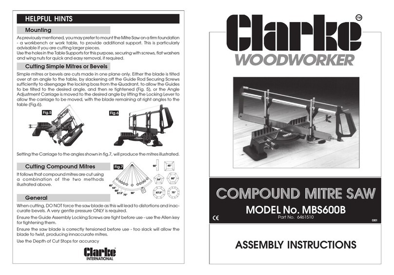 Clarke Woodworker MBS600B User manual