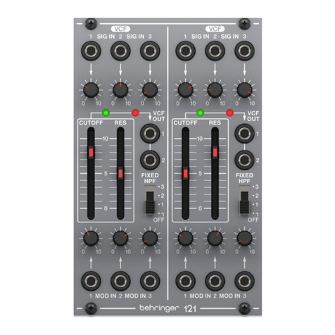 Behringer 121 DUAL VCF User manual