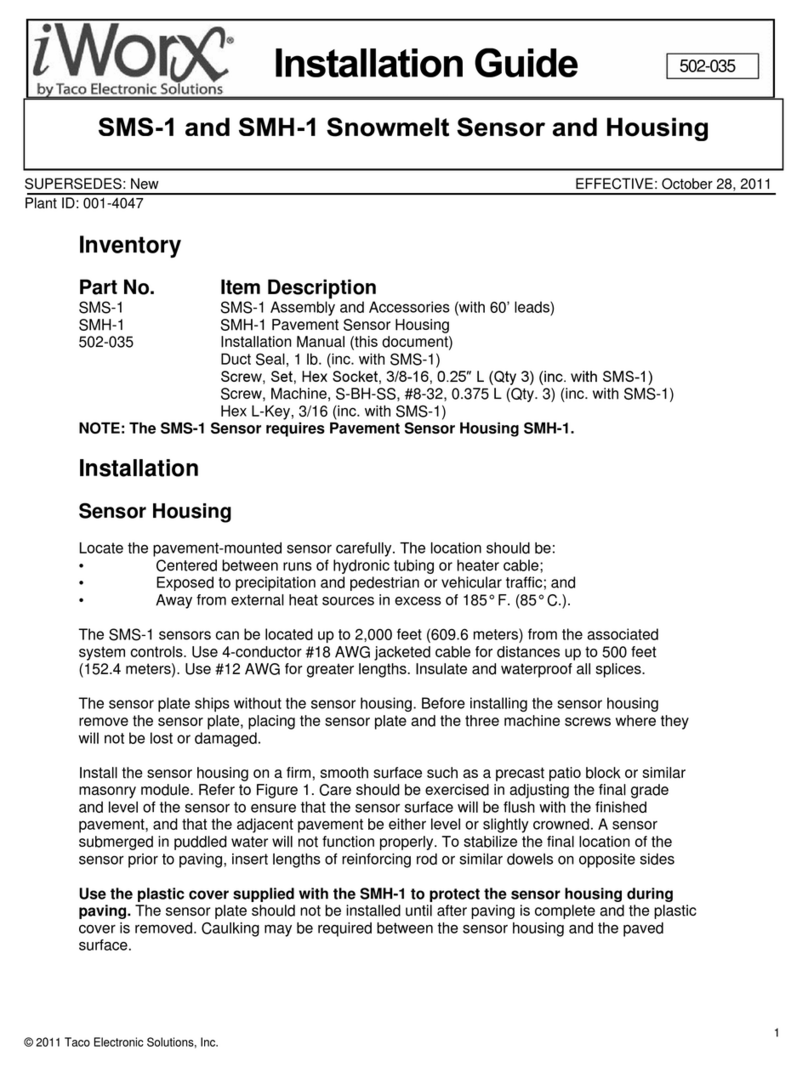 Taco Electronic Solutions iWorX SMS-1 installation guide