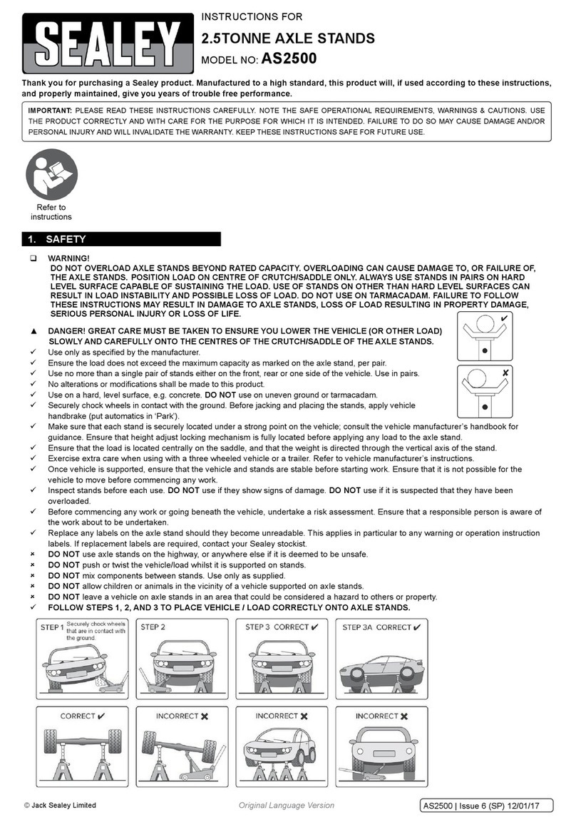 Sealey AS2500 instructions