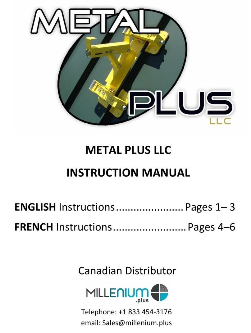 Millenium Metal Plus LLC User manual