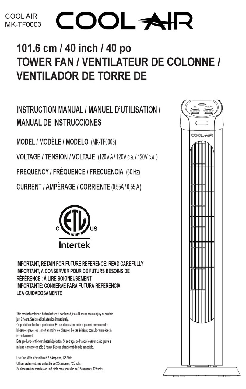 Cool Air MK-TF0003 instruction manual