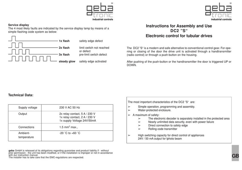 gebatronic DC2 S Instructions for assembly and use
