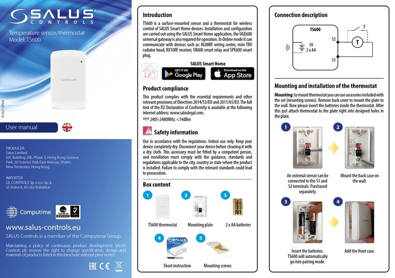 Computime Salus Controls TS600 User manual