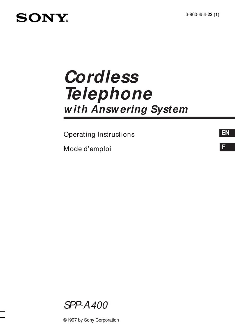 Sony SPP-A400 - Cordless Telephone With Answering... User manual