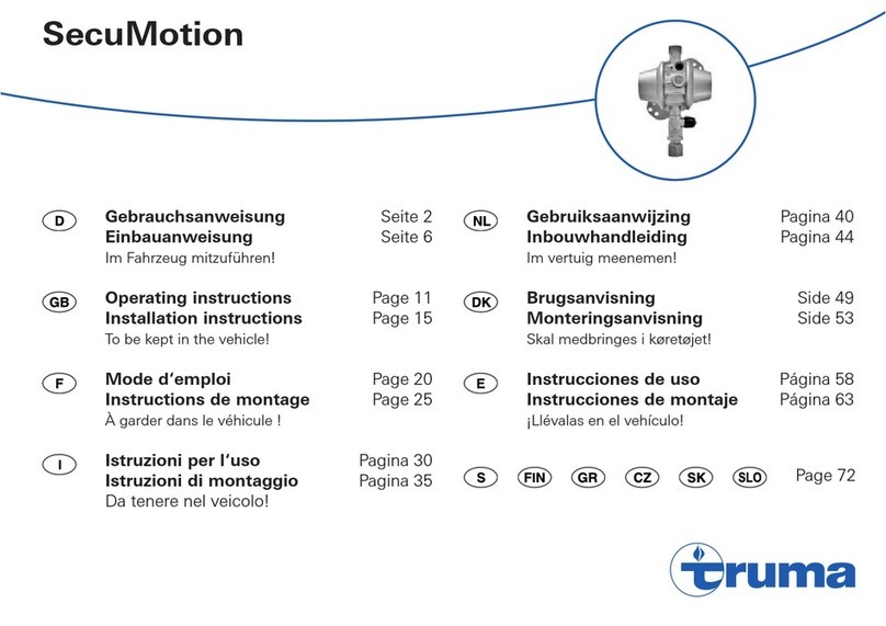 Truma SecuMotion Operating instructions & installation instructions