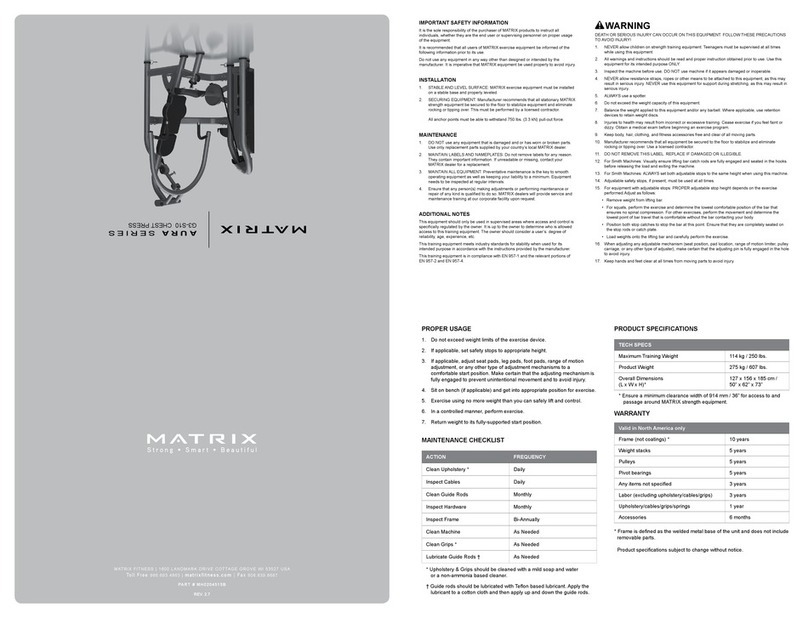 Matrix AURA Series User manual