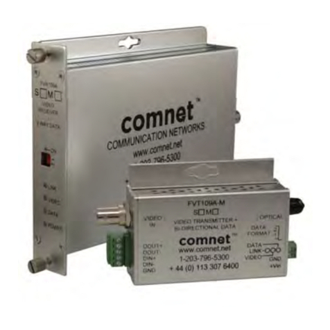 Comnet FVT109A Series User manual