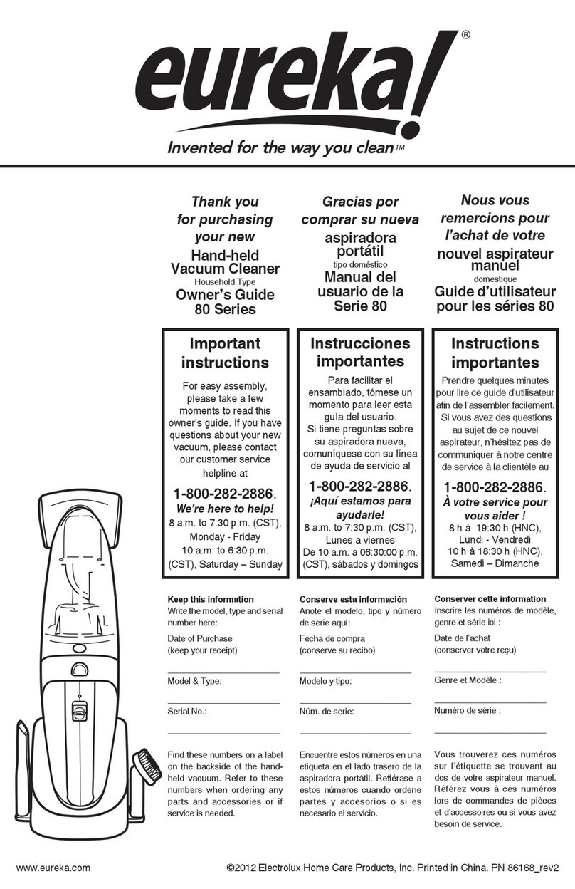 Eureka 80 Series owner's guide
