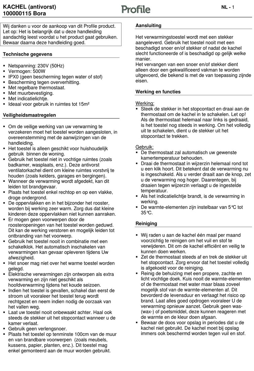 Profile 100000115 Bora User manual