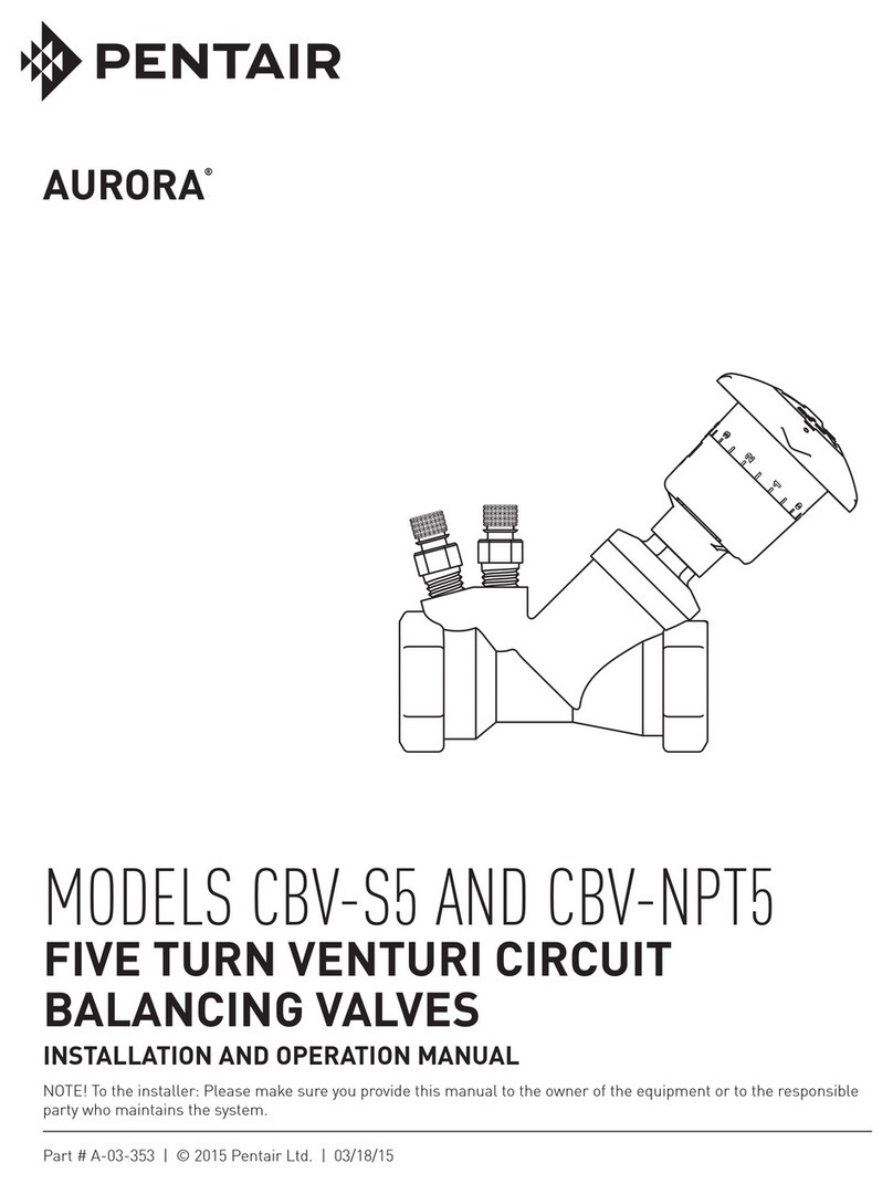 Pentair AURORA CBV-S5 User manual