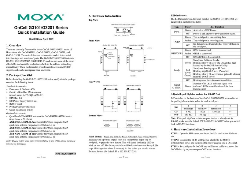 Moxa Technologies OnCell G3111 User manual Moxa Technologies OnCell G3111 User manual