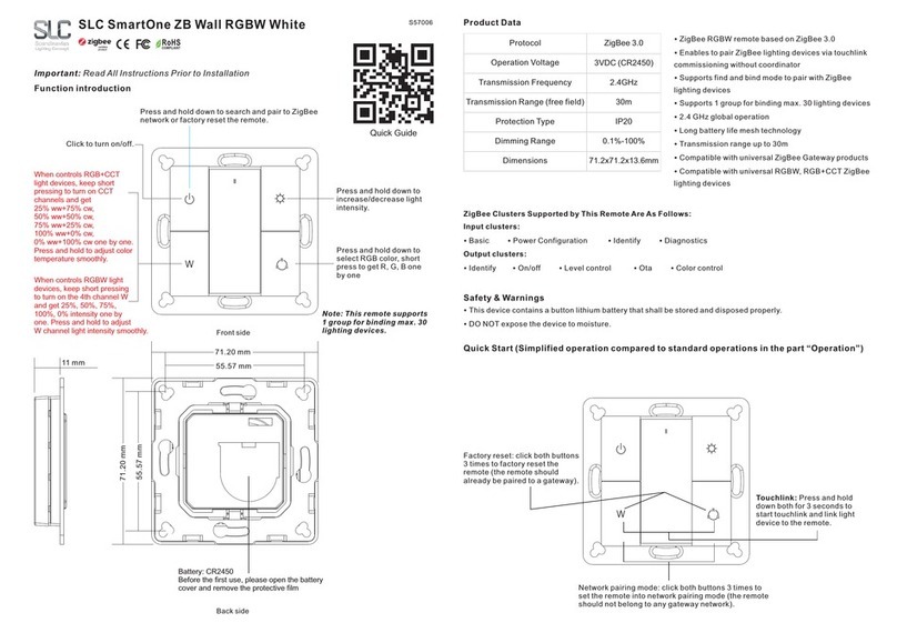 SLC SmartOne ZB manual