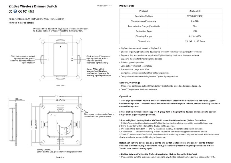 ZIGBEE BEKER User manual