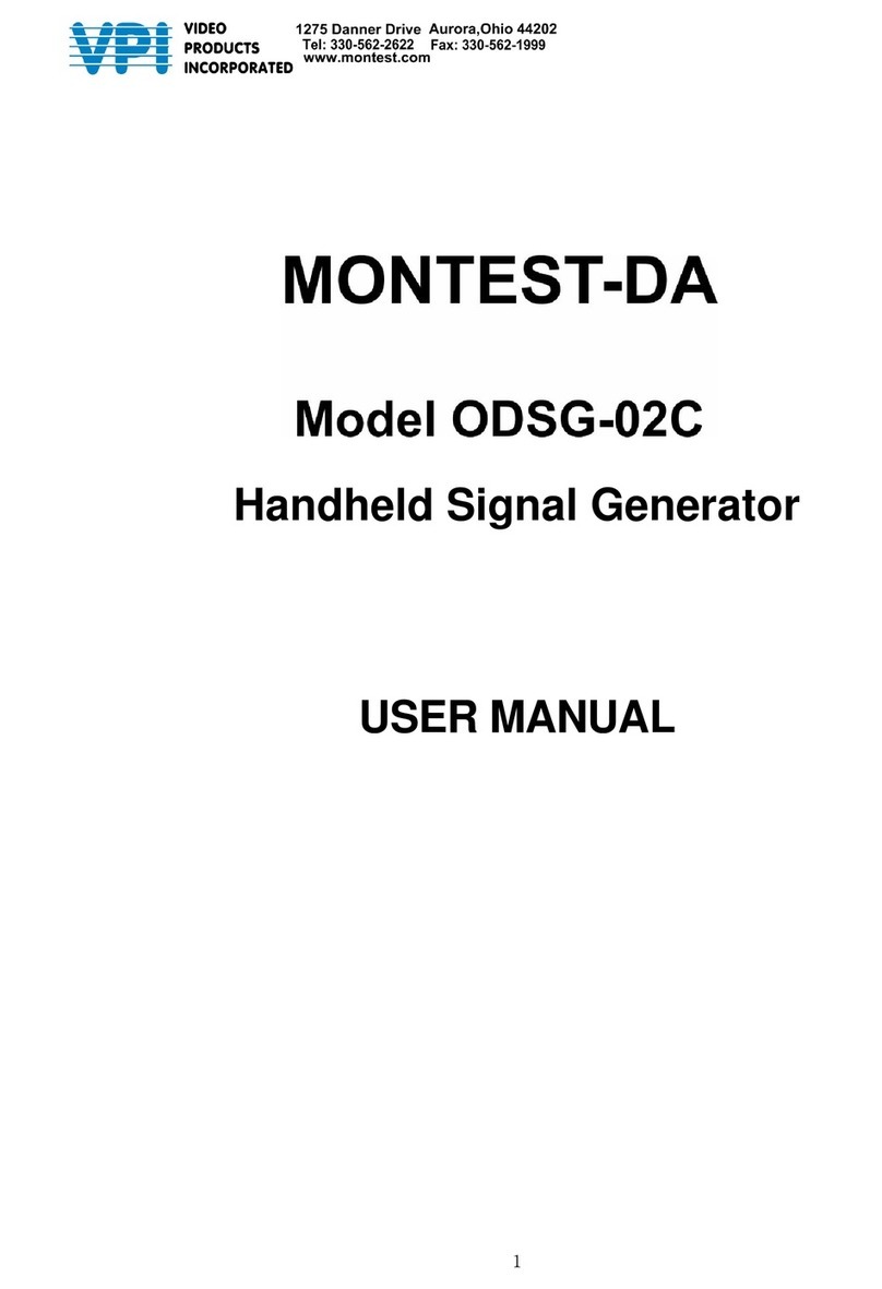 VPI MONTEST-DA user manual