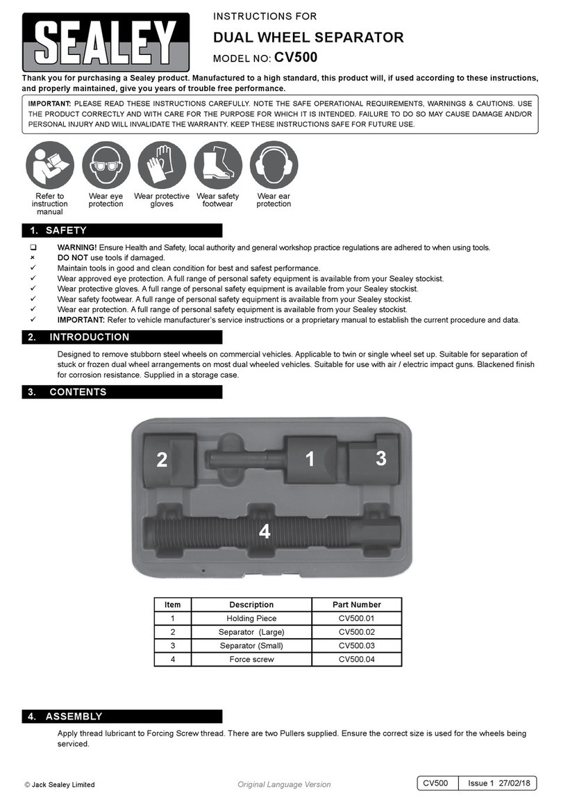 Sealey cv500 User manual