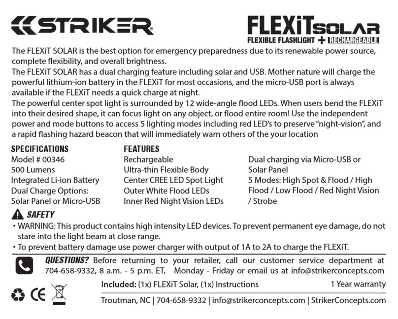 Striker FLEXiT SOLAR instruction sheet