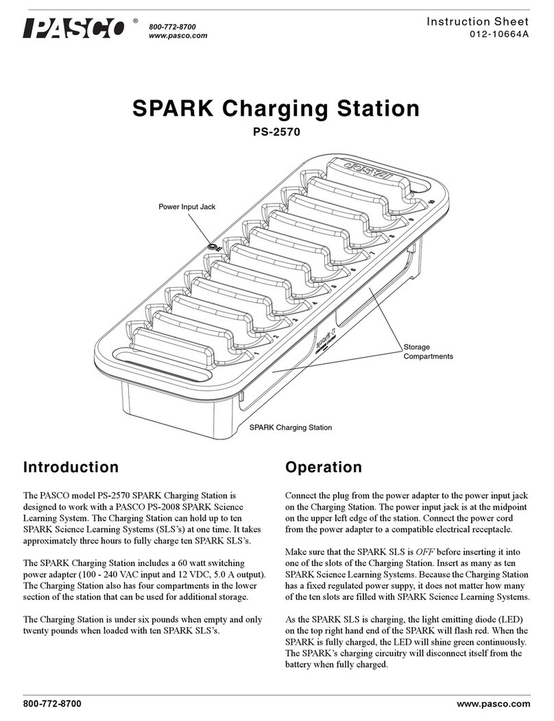 PASCO SPARK PS-2570 instruction sheet