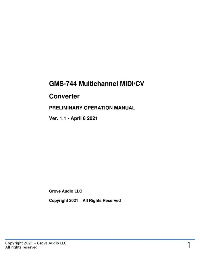 Grove Audio GMS-744 User manual