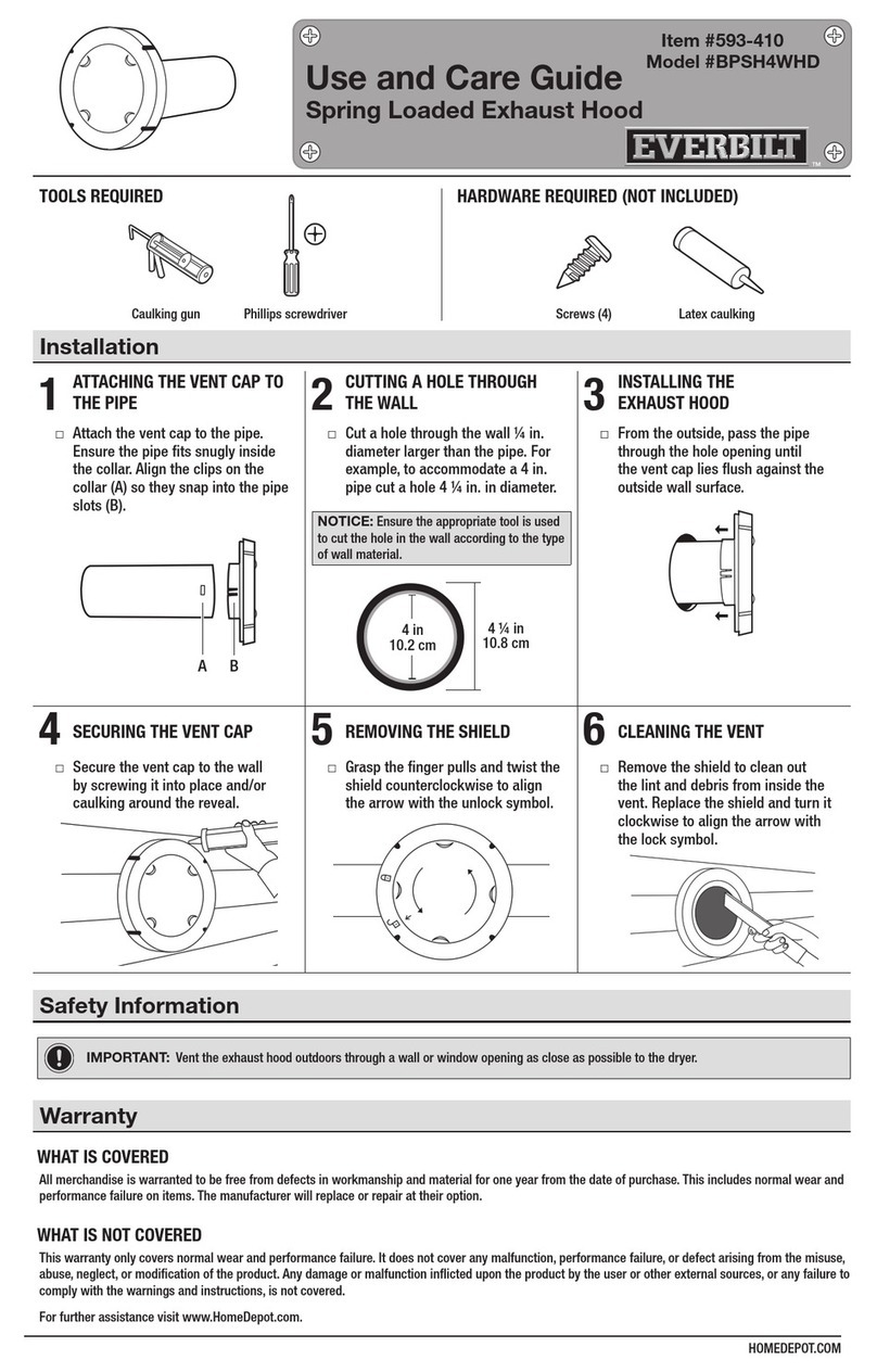 Everbilt BPSH4WHD Use and care guide