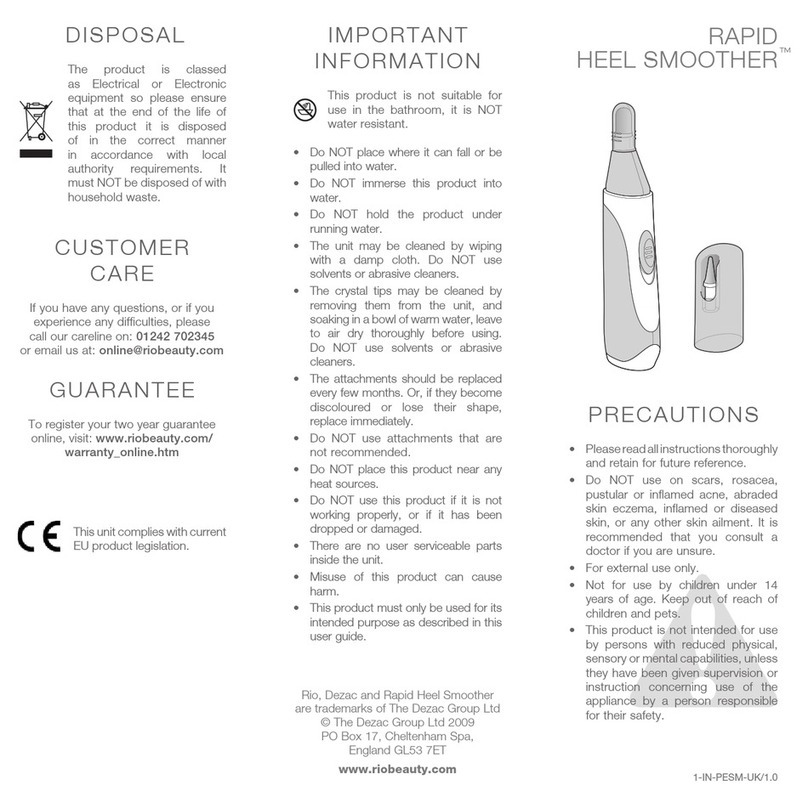 Rio RAPID HEEL SMOOTHER instructions