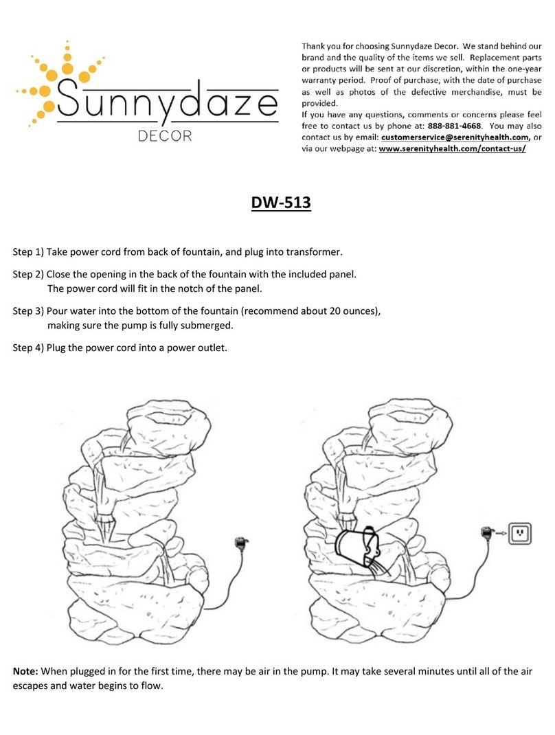 Sunnydaze Decor DW-513 manual
