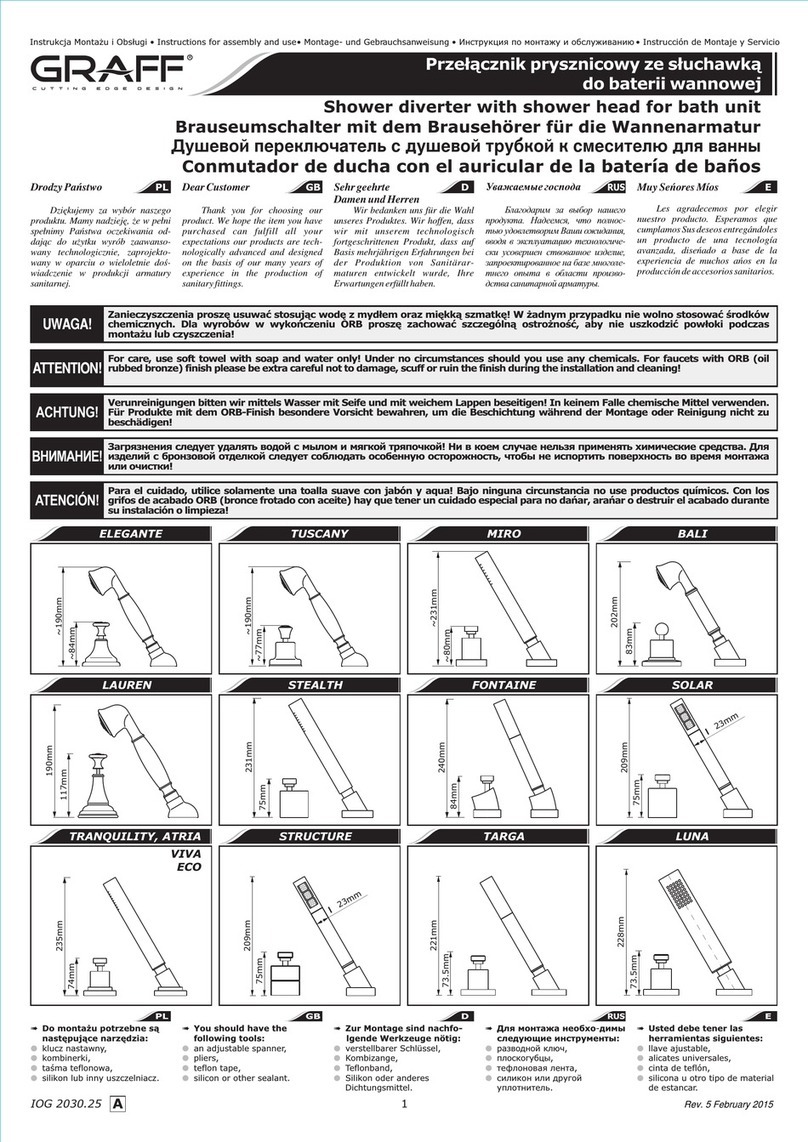 Graff ELEGANTE Assembly instructions