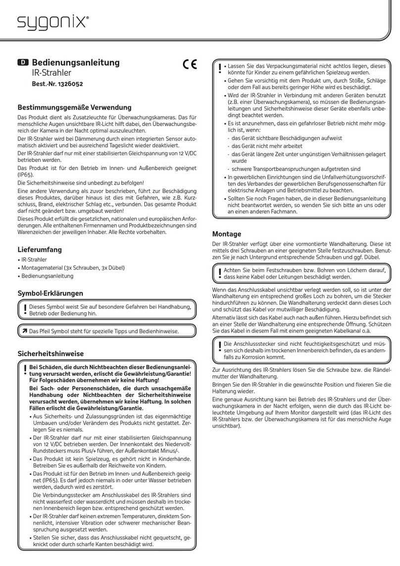Sygonix 1326052 operating instructions