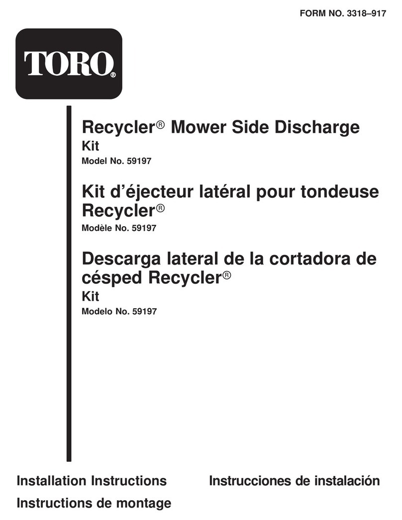 Toro Recycler 59197 installation instructions