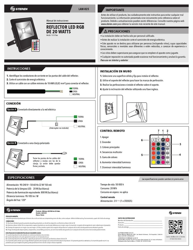 Steren LAM-825 instruction manual